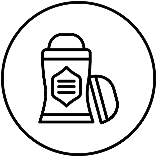 Ilustración del icono vectorial del desodorante del conjunto de iconos de herramientas