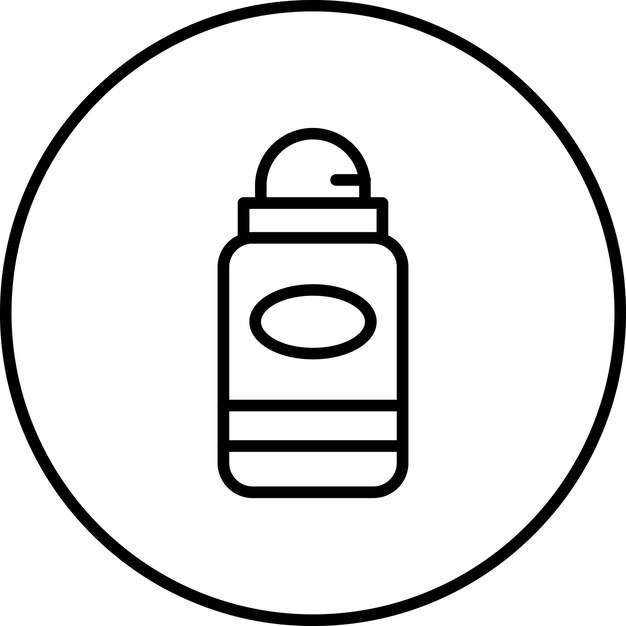 Ilustración del icono vectorial del desodorante del conjunto de iconos de la rutina de higiene