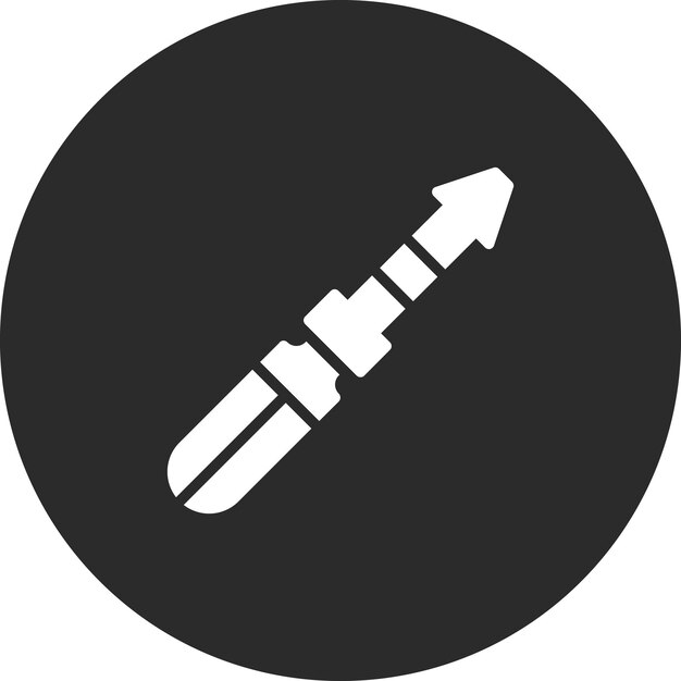 Ilustración del icono vectorial del destornillador del conjunto de iconos de artículos para el hogar