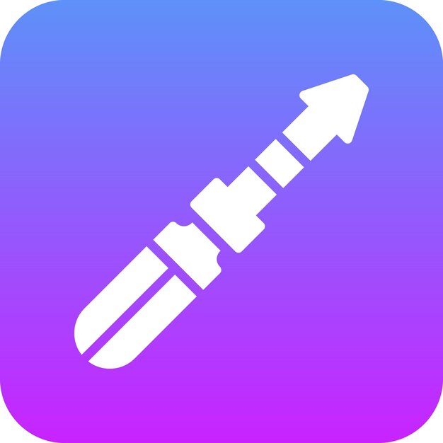 Ilustración del icono vectorial del destornillador del conjunto de iconos de artículos para el hogar