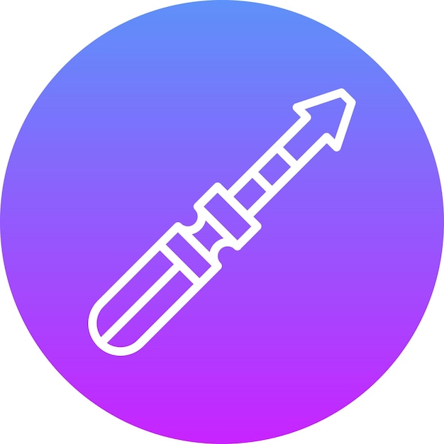 Ilustración del icono vectorial del destornillador del conjunto de iconos de artículos para el hogar