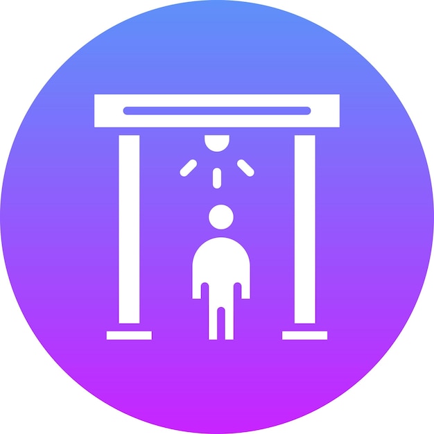 Ilustración del icono vectorial del detector del conjunto de iconos de protección y seguridad