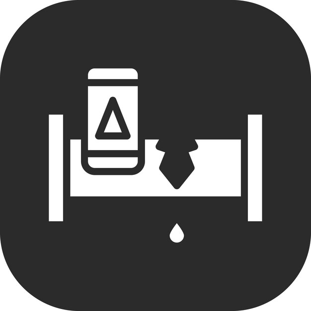 Ilustración del icono vectorial del detector de fugas del conjunto de iconos del hogar inteligente