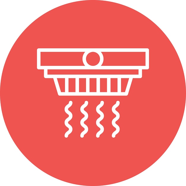Ilustración del icono vectorial del detector de humo del conjunto de iconos del hogar inteligente