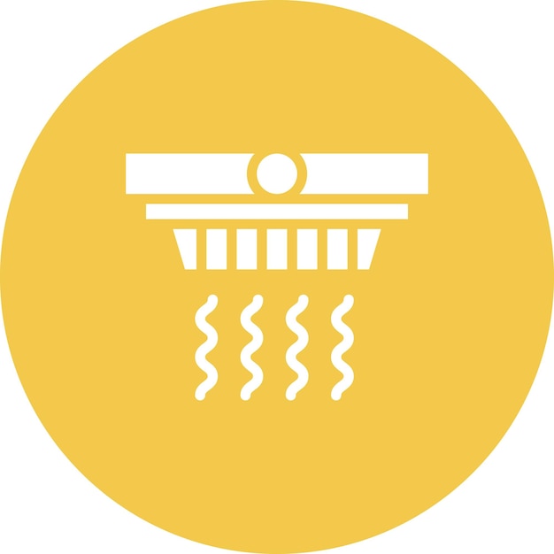 Ilustración del icono vectorial del detector de humo del conjunto de iconos del hogar inteligente