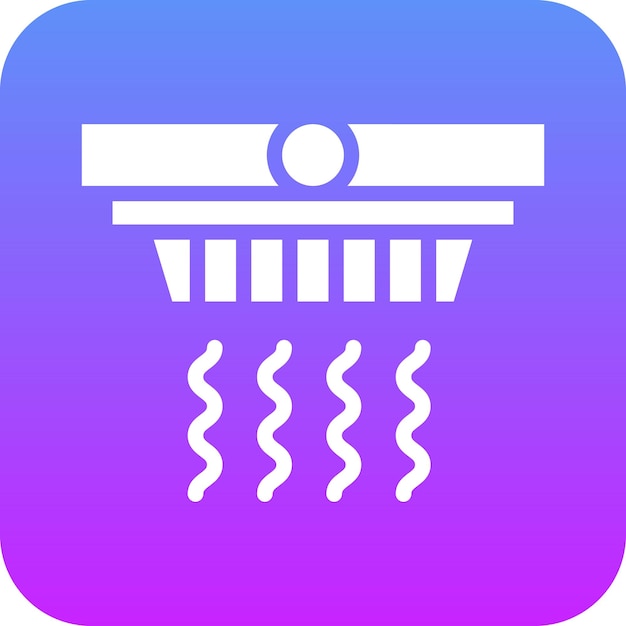 Ilustración del icono vectorial del detector de humo del conjunto de iconos del hogar inteligente