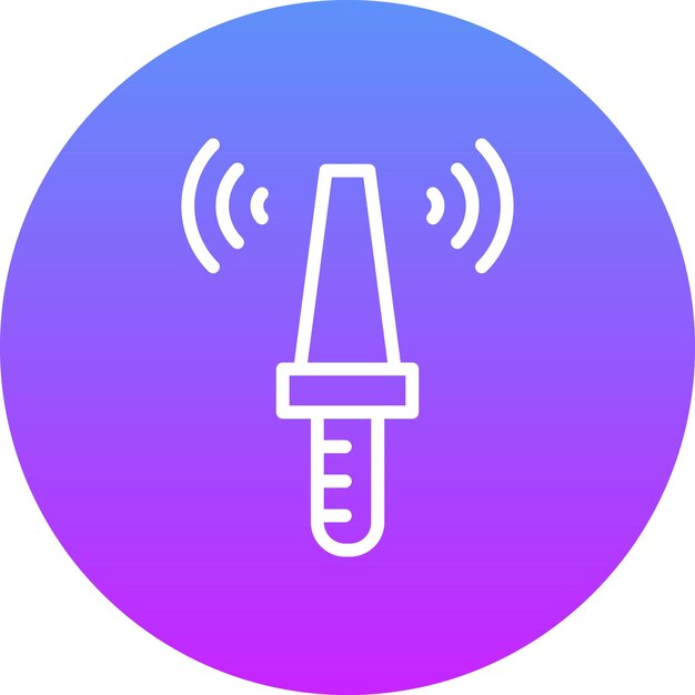 Ilustración del icono vectorial del detector de metales del conjunto de iconos de la ciudad inteligente