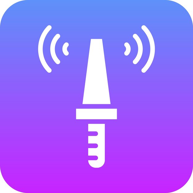 Ilustración del icono vectorial del detector de metales del conjunto de iconos de la ciudad inteligente