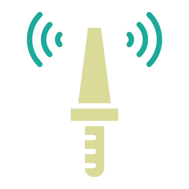 Ilustración del icono vectorial del detector de metales del conjunto de iconos de la ciudad inteligente