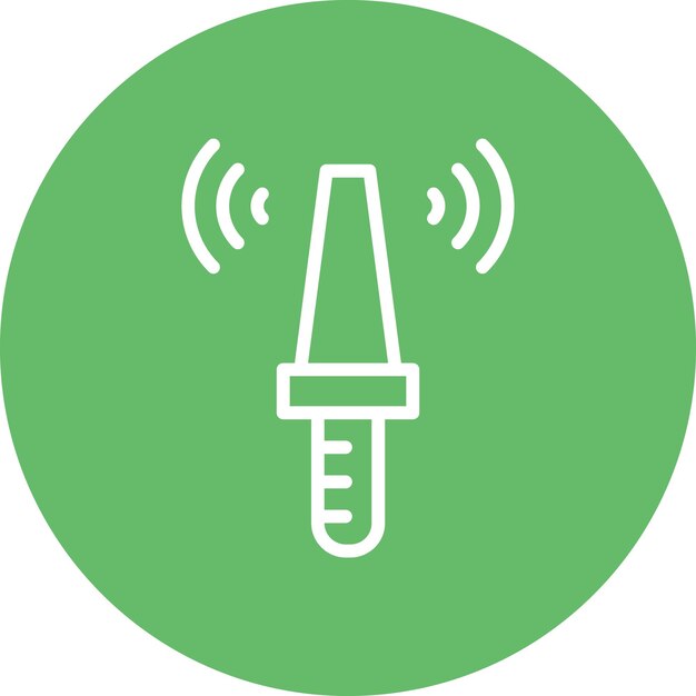 Ilustración del icono vectorial del detector de metales del conjunto de iconos de la ciudad inteligente