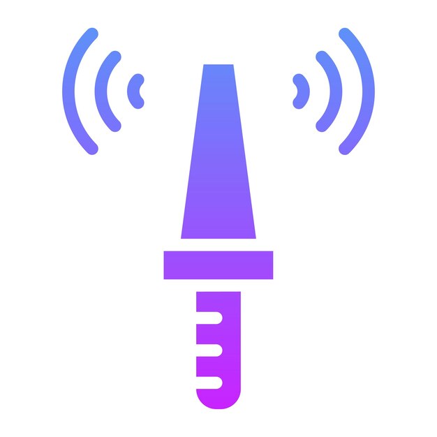 Ilustración del icono vectorial del detector de metales del conjunto de iconos de la ciudad inteligente