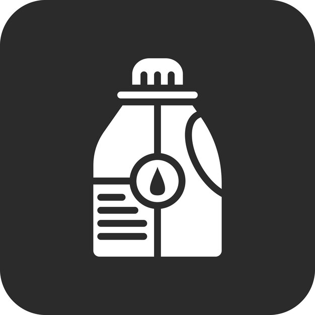 Ilustración del icono vectorial de detergente líquido del conjunto de iconos de limpieza de la casa