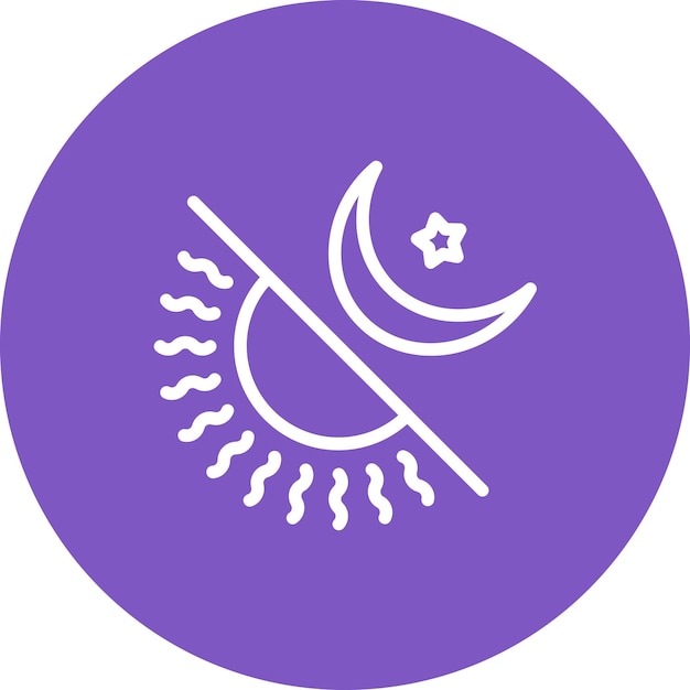 Ilustración del icono vectorial de día y noche del conjunto de iconos de hora y fecha