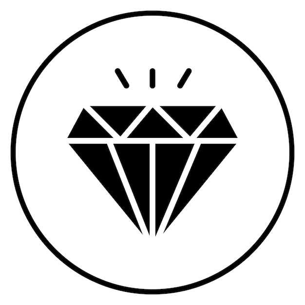 Ilustración del icono vectorial de diamante del conjunto de iconos de inicio de negocio