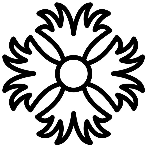Ilustración del icono vectorial de Dianthus con franjas del conjunto de iconos de flores