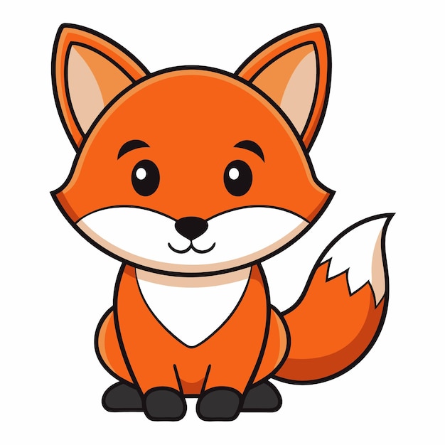 Ilustración del icono vectorial de dibujos animados de Fox