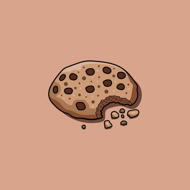Ilustración del icono vectorial de dibujos animados de galletas