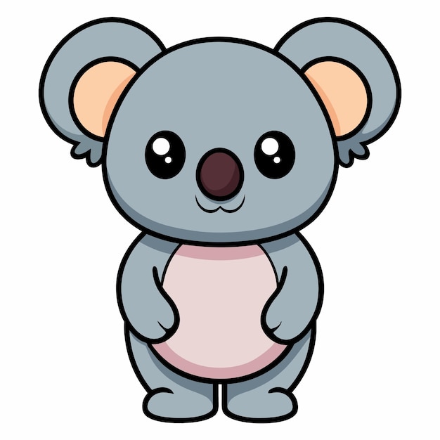 Ilustración del icono vectorial de dibujos animados de Koala