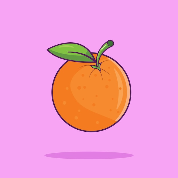 Ilustración de icono vectorial de dibujos animados naranja alimento concepto de icono de naturaleza premium aislado