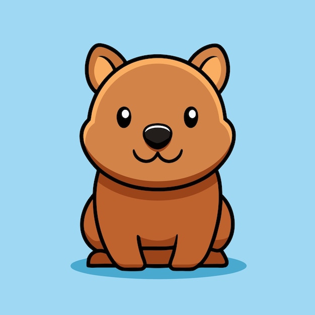 Ilustración del icono vectorial de dibujos animados de Wombat
