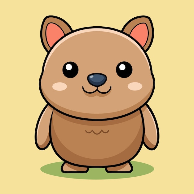 Ilustración del icono vectorial de dibujos animados de Wombat