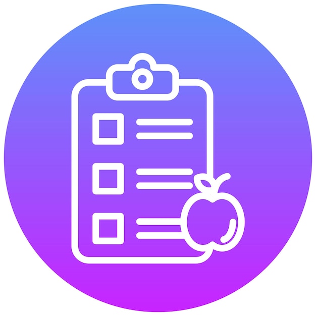 Ilustración del icono vectorial de la dieta del conjunto de iconos de Pilates