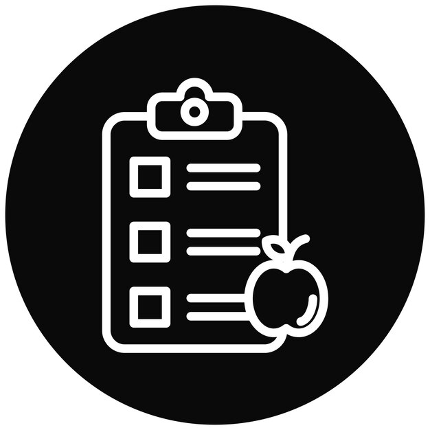 Ilustración del icono vectorial de la dieta del conjunto de iconos de Pilates