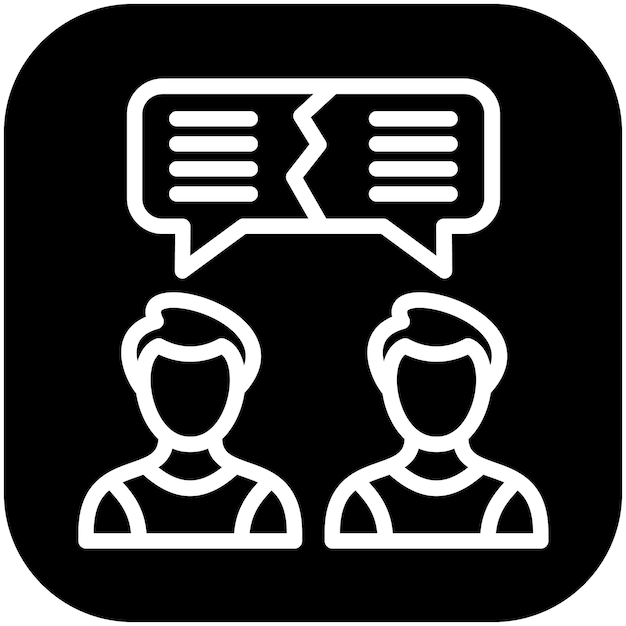 Ilustración del icono vectorial de Diferentes Opiniones del conjunto de iconos de Generation Gap