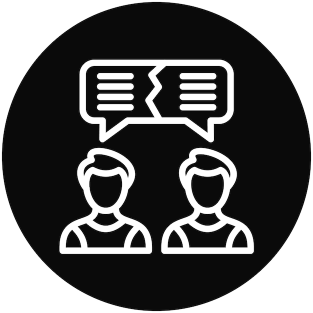 Ilustración del icono vectorial de Diferentes Opiniones del conjunto de iconos de Generation Gap