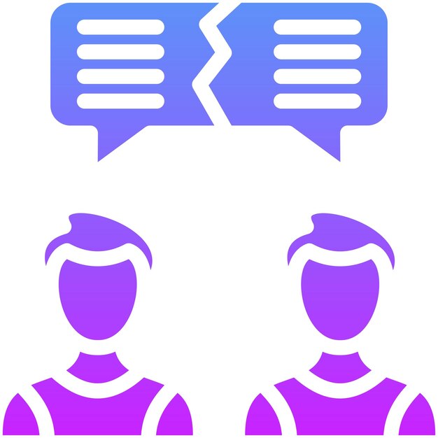 Ilustración del icono vectorial de Diferentes Opiniones del conjunto de iconos de Generation Gap
