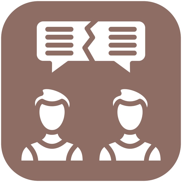 Ilustración del icono vectorial de Diferentes Opiniones del conjunto de iconos de Generation Gap