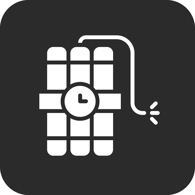 Ilustración del icono vectorial de dinamita del conjunto de iconos del Oeste Salvaje