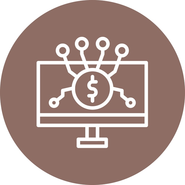 Ilustración del icono vectorial de dinero del conjunto de íconos de contabilidad