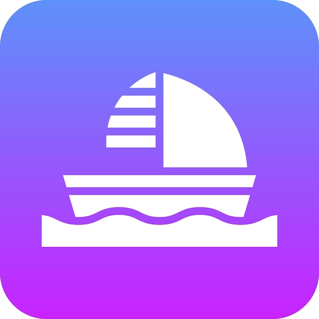 Ilustración del icono vectorial de Dinghy del conjunto de iconos de Inmigración