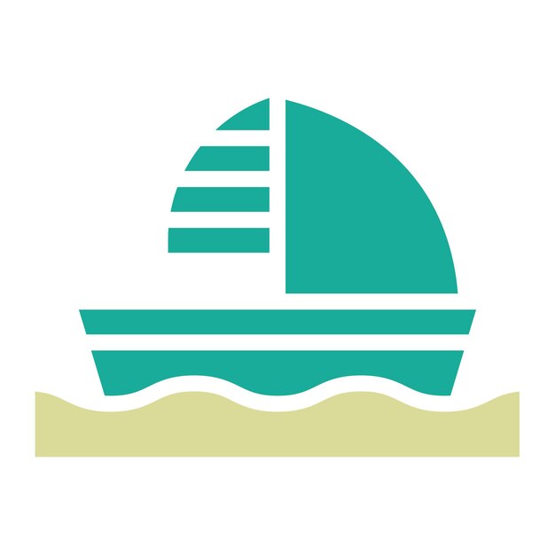 Ilustración del icono vectorial de Dinghy del conjunto de iconos de Inmigración
