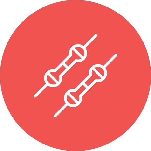 Ilustración del icono vectorial de diodo del conjunto de iconos de dispositivos electrónicos