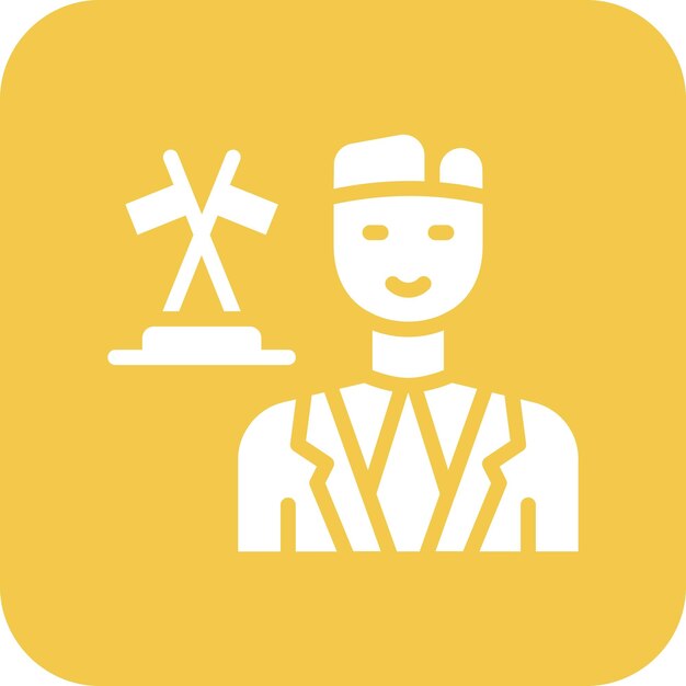 Ilustración del icono vectorial del diplomático del conjunto de iconos de la diplomacia