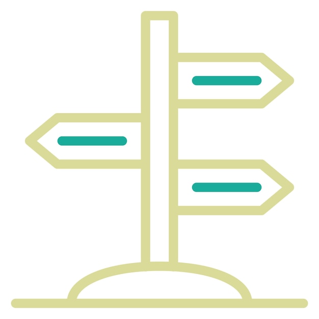 Ilustración del icono vectorial de dirección del conjunto de iconos de inicio de negocio