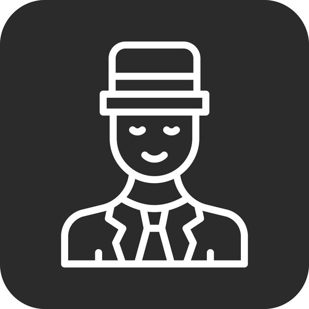 Ilustración del icono vectorial del director de la película del iconset del cine