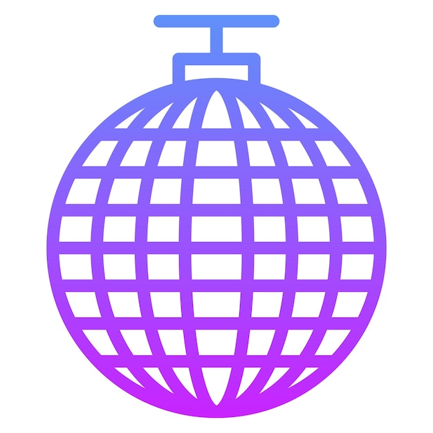 Ilustración del icono vectorial de Disco Ball del conjunto de iconos de bodas