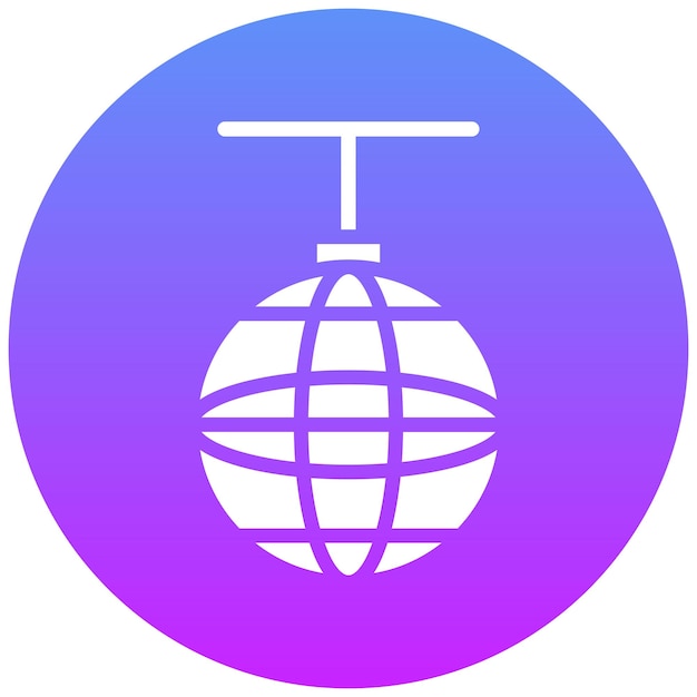 Ilustración del icono vectorial de Disco Ball del conjunto de iconos de Fiestas y Celebraciones