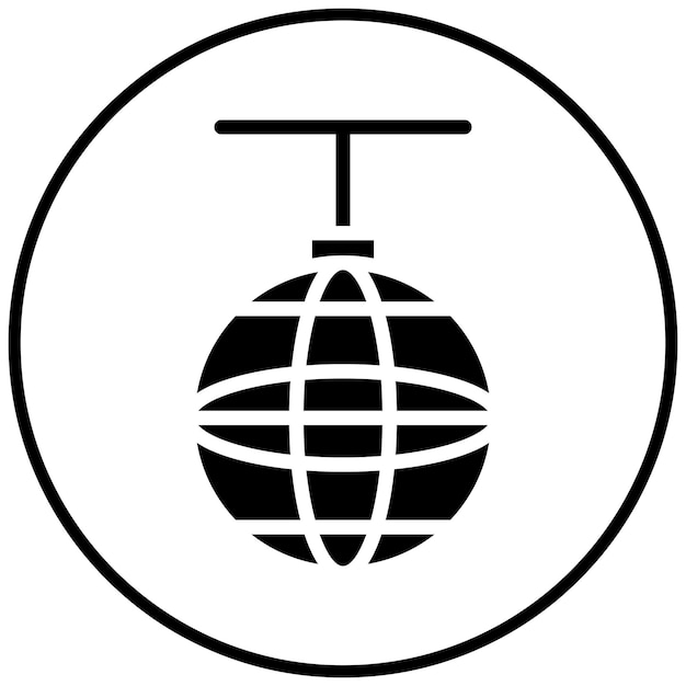 Ilustración del icono vectorial de Disco Ball del conjunto de iconos de Fiestas y Celebraciones