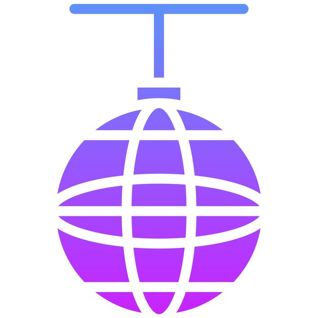 Ilustración del icono vectorial de Disco Ball del conjunto de iconos de Fiestas y Celebraciones