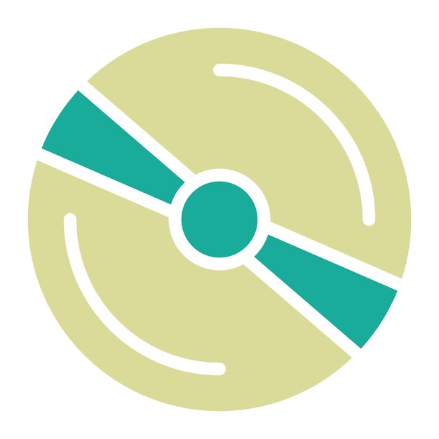 Ilustración del icono vectorial del disco compacto del conjunto de iconos de papelería de Office