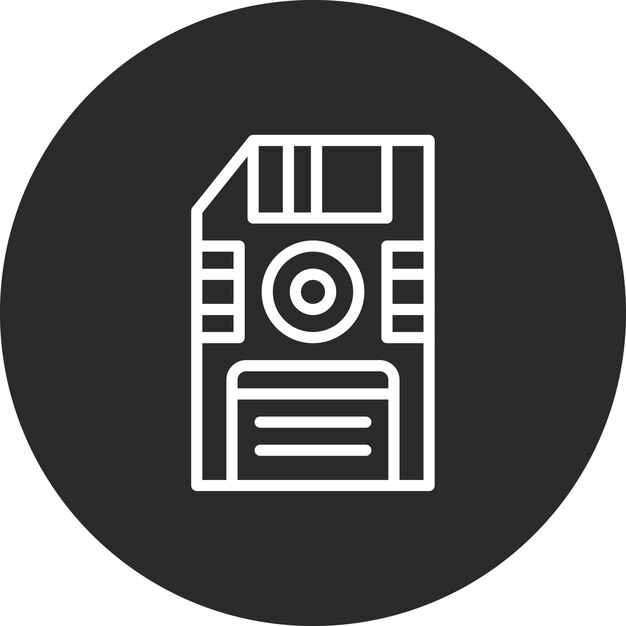 Ilustración del icono vectorial de disco flash del conjunto de iconos de papelería de Office