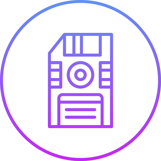 Ilustración del icono vectorial de disco flash del conjunto de iconos de papelería de Office