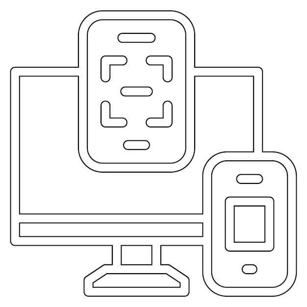 Ilustración de icono vectorial de diseño responsivo del conjunto de iconos de codificación y desarrollo