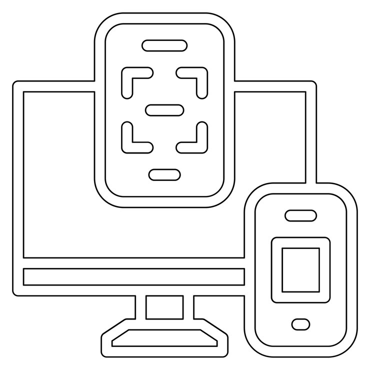 Vector ilustración de icono vectorial de diseño responsivo del conjunto de iconos de codificación y desarrollo