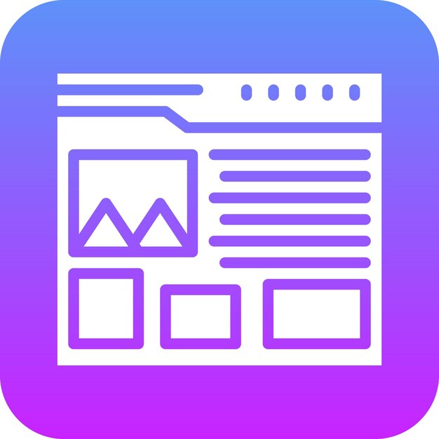 Ilustración del icono vectorial de diseño del sitio web del conjunto de iconos de marketing