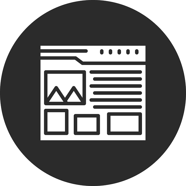 Ilustración del icono vectorial de diseño del sitio web del conjunto de iconos de marketing